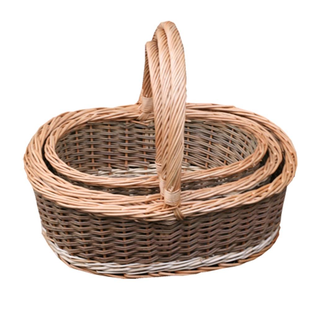 Set of 3 Pennine Wicker Shopping Baskets