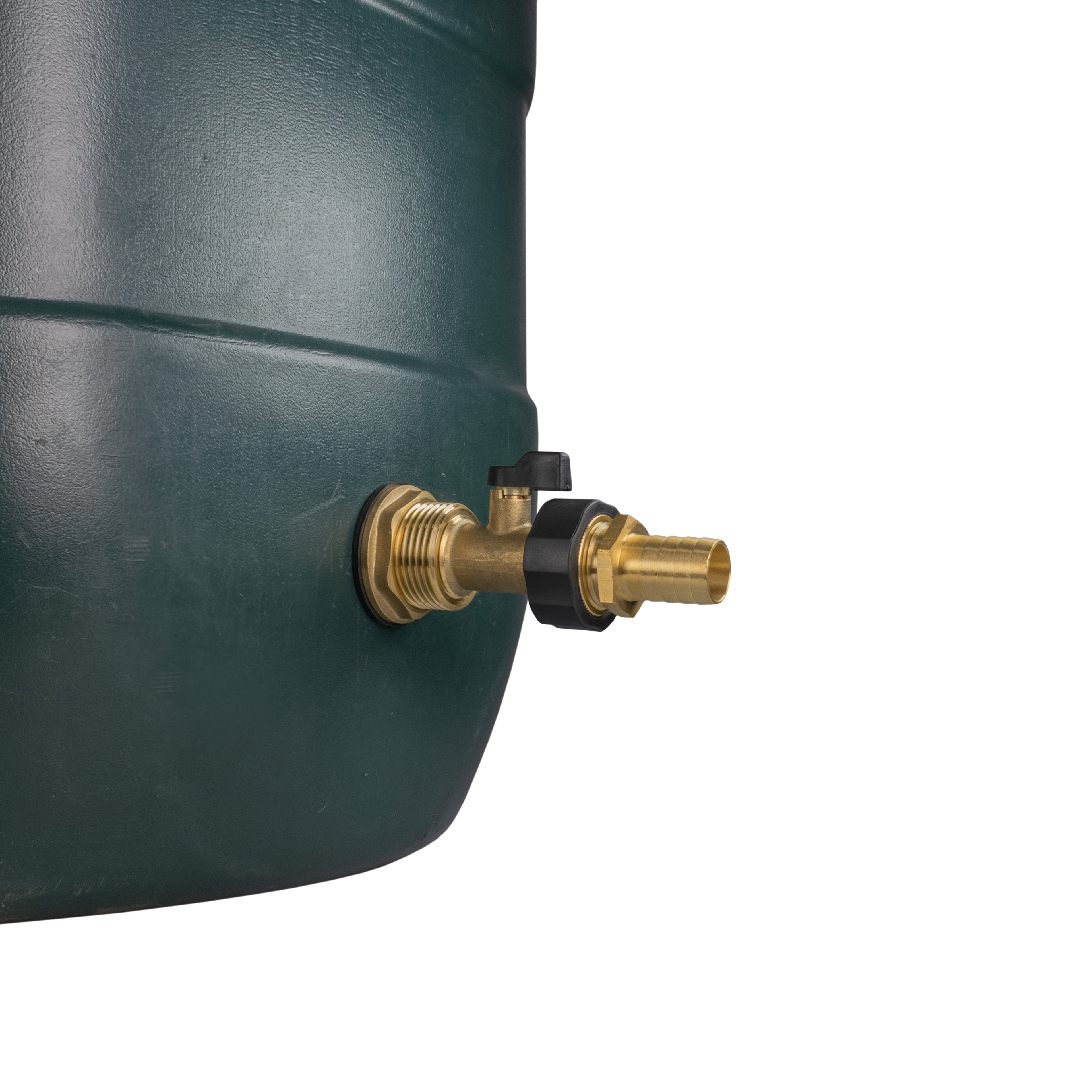Water Butt Brass Kit 1in with Brass Valve + 19mm Barb and Drill Bit