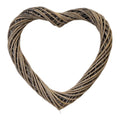 Grey Heart Thick Willow Wreath 50cm