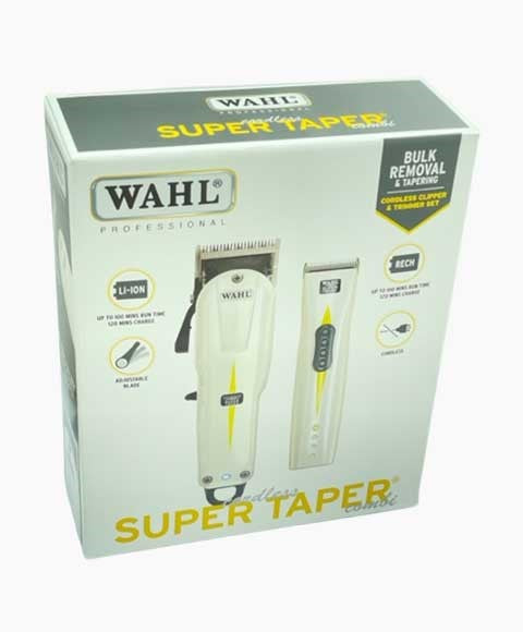 Wahl Super Taper Cordless Clipper And Trimmer Combi Set