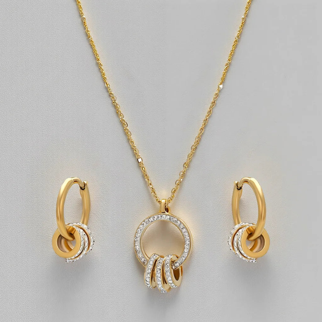 KAISA Jewelry Set Plaquée Or 14K