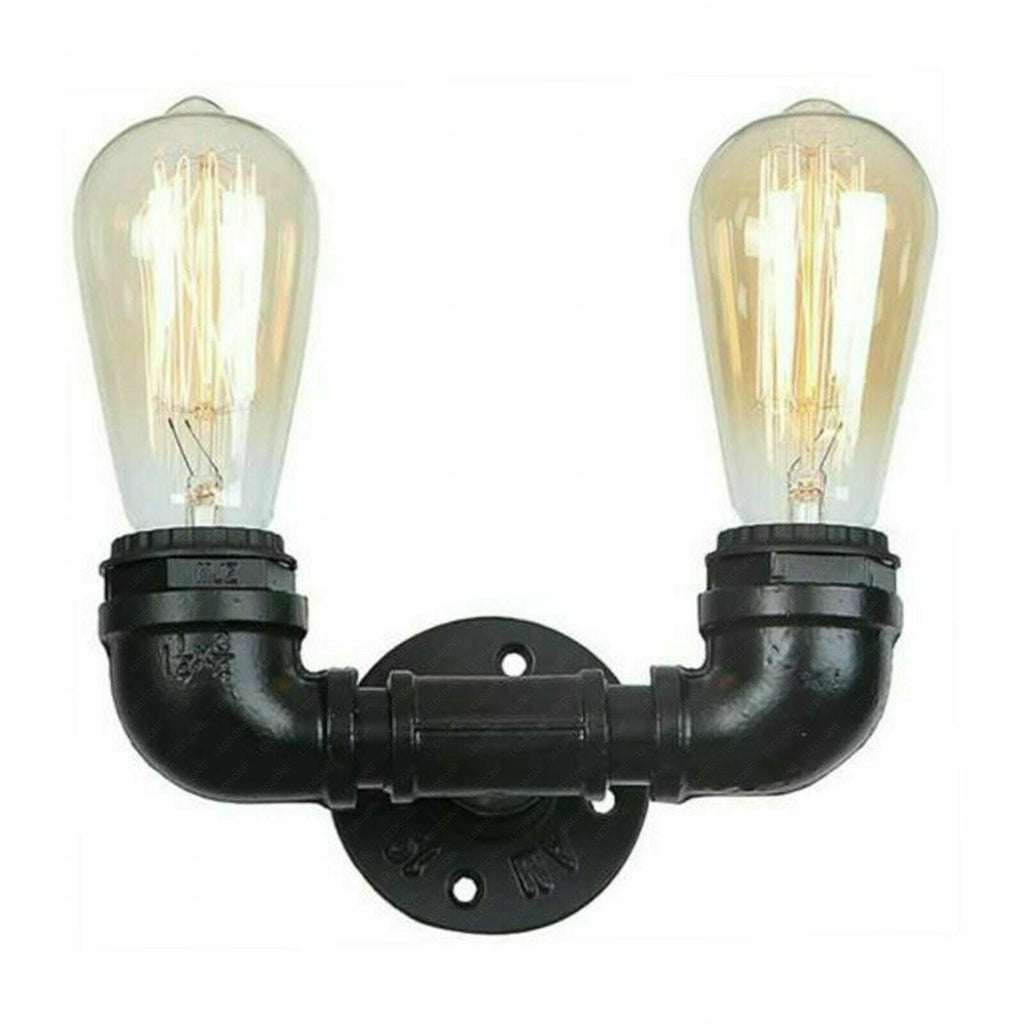 Twin Vintage Industrial Water Pipe Wall Light E27~2065
