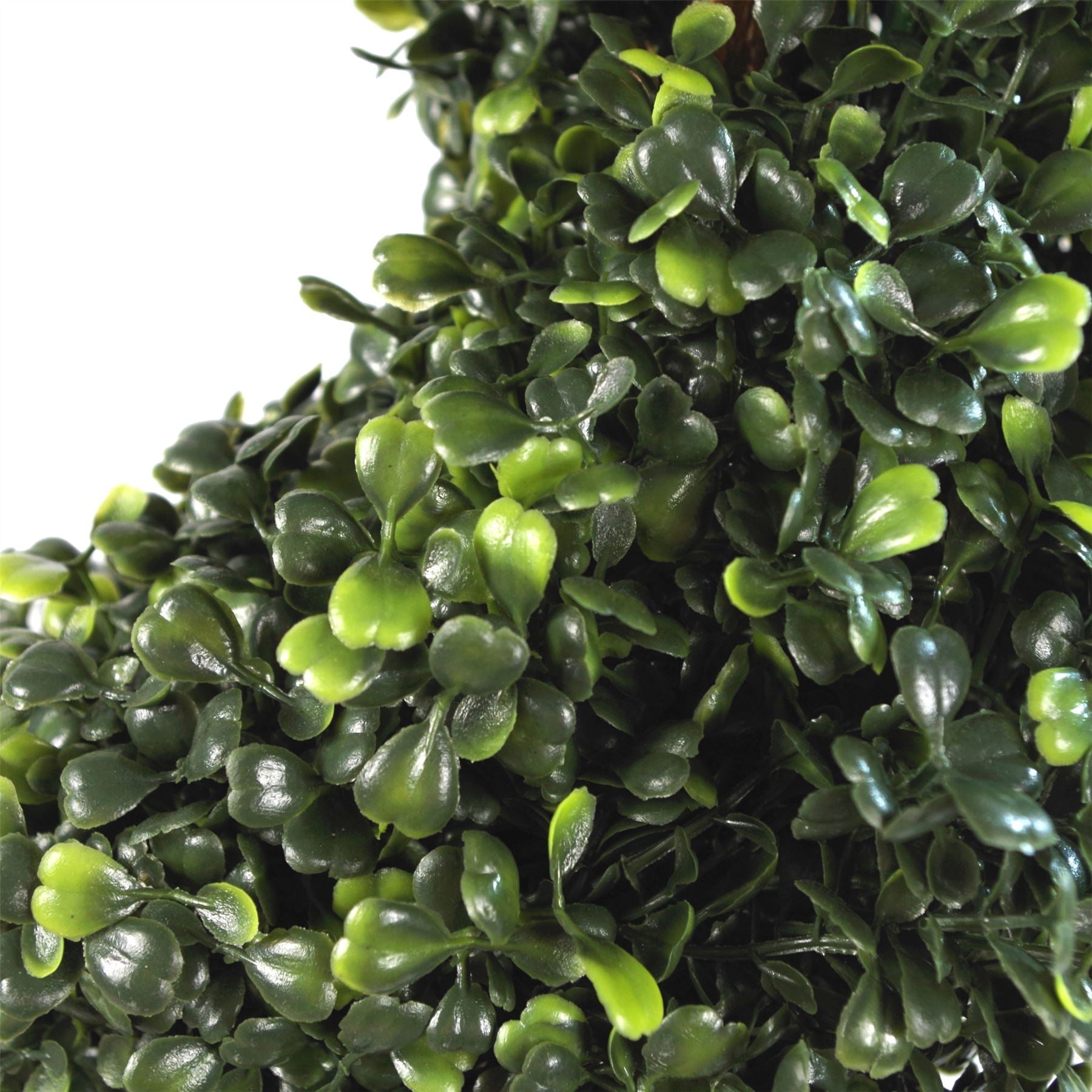 Pair of 120cm (4ft) Tall Artificial Boxwood Tower Trees Topiary Spiral Metal Top