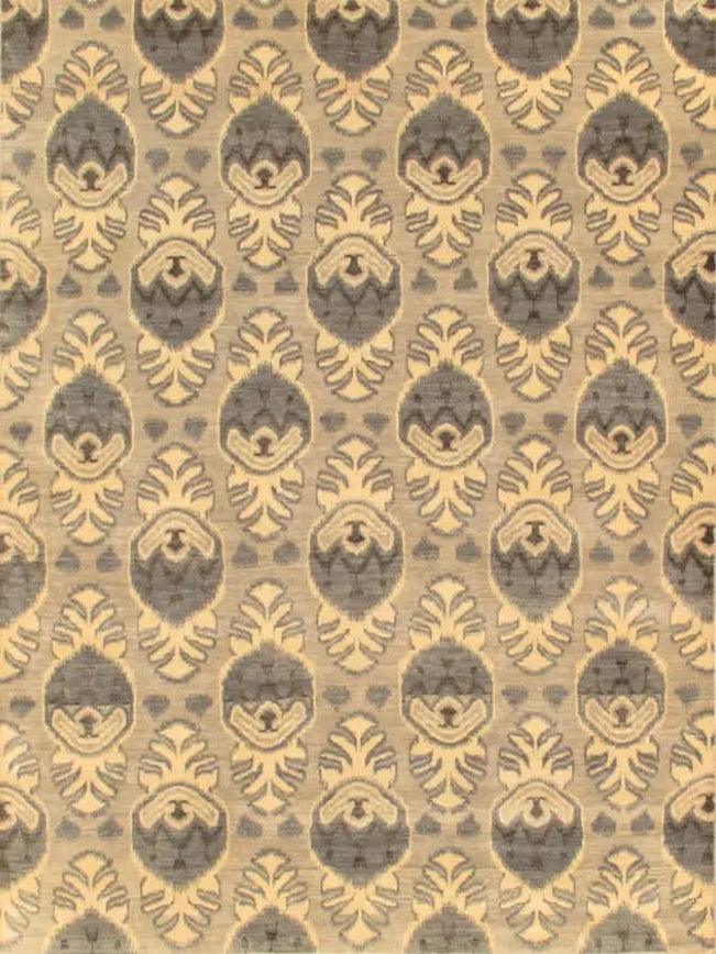 Canvello Modern Ikat Designer Area Rugs - 8'11" X 12'