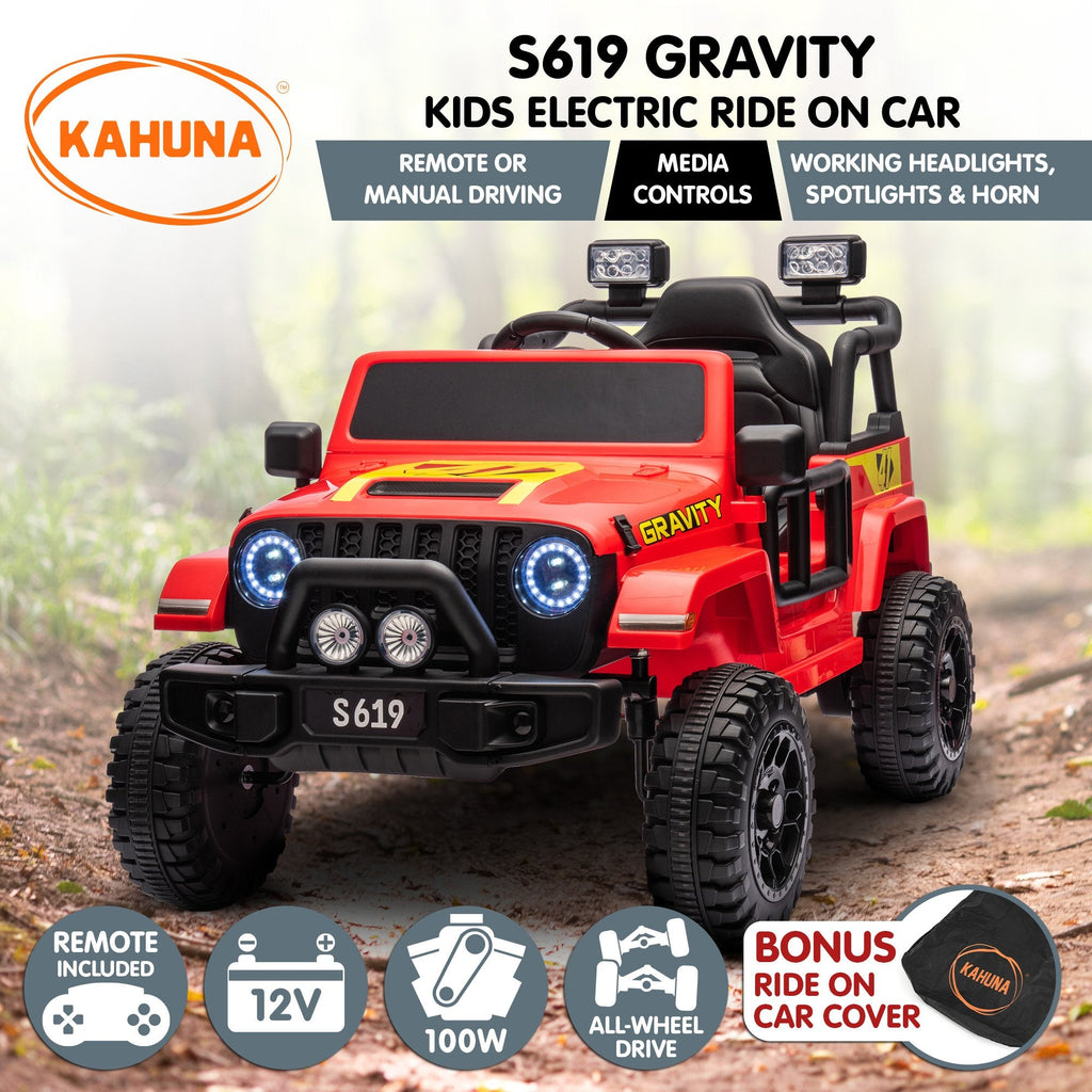 NNEDPE S619 Gravity Kids Electric Ride On Car - Red-1