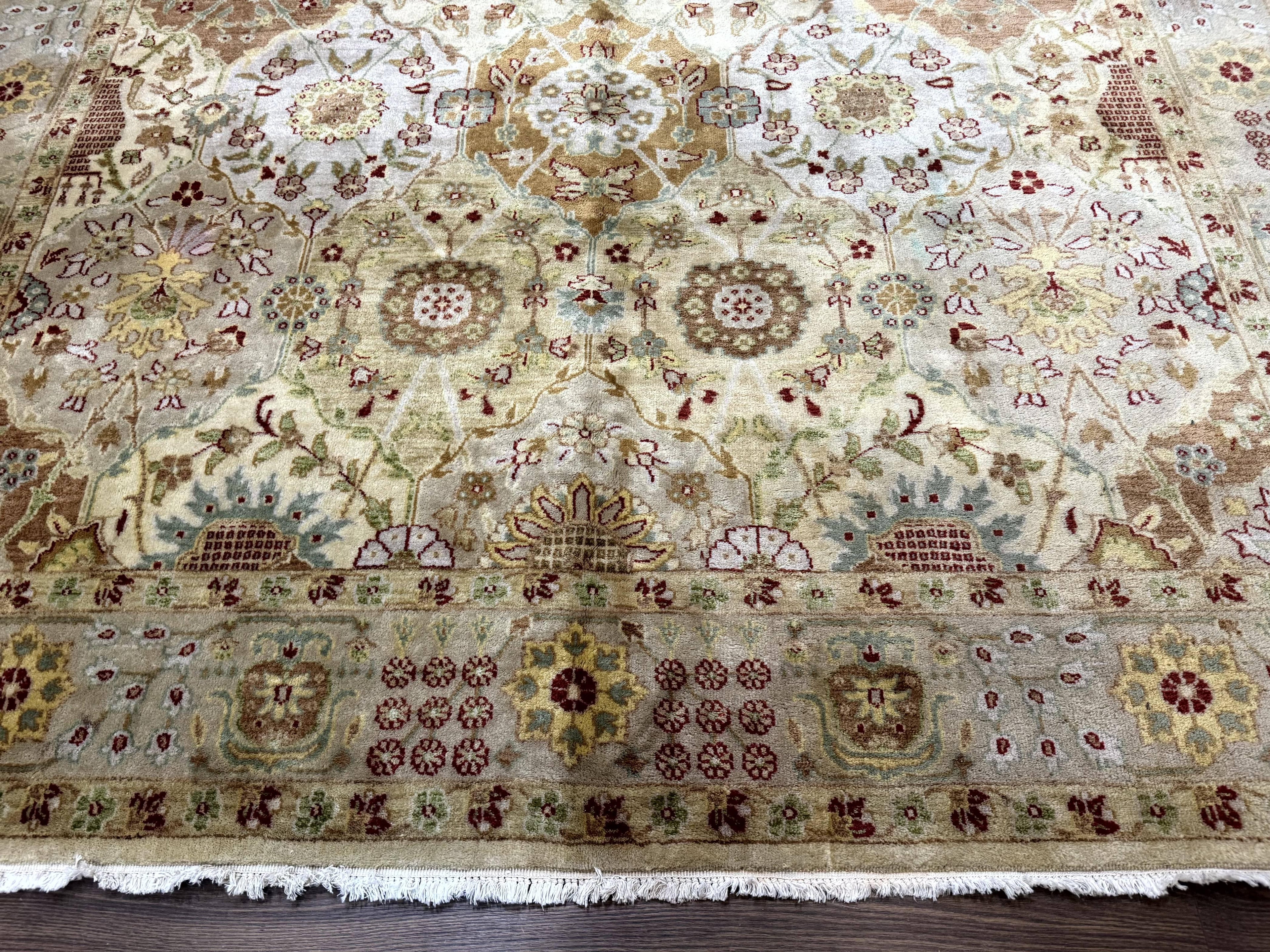 Indo Persian Rug 8x10, Indian Rug, Soft Wool Rug, Oushak Style Rug, Handmade Rug