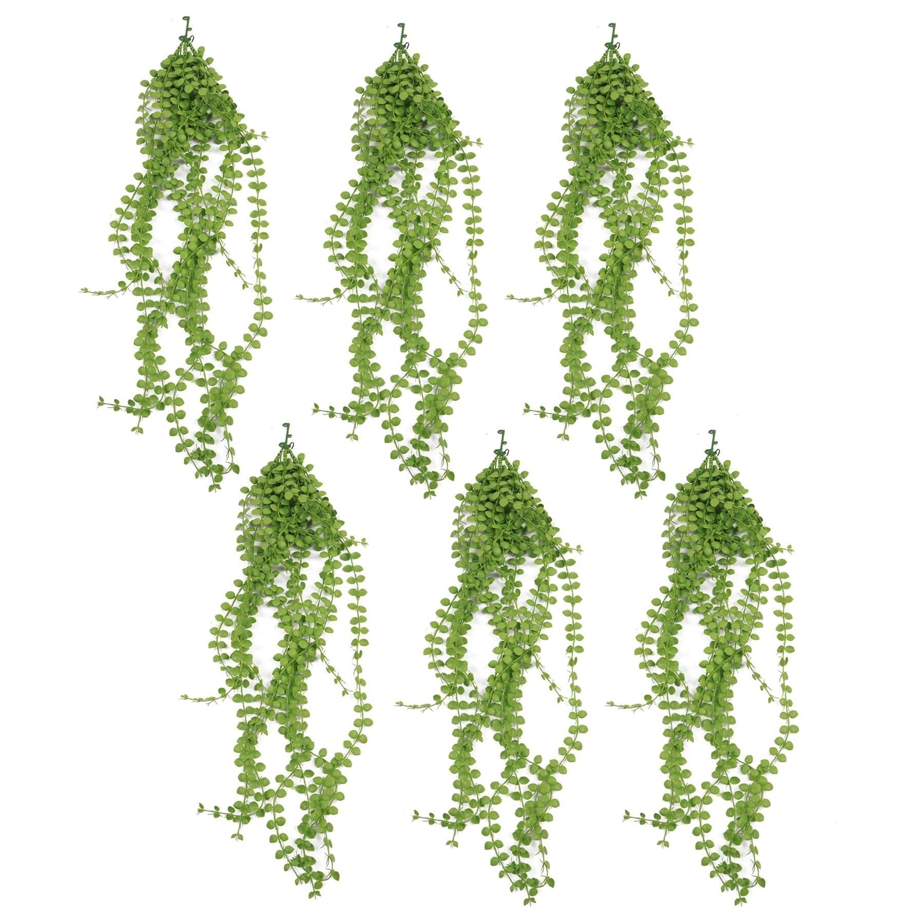 Pack of 6 x Hanging UV and Fire Resistant Artificial Plant Pearl String 92cm - Premium Quality