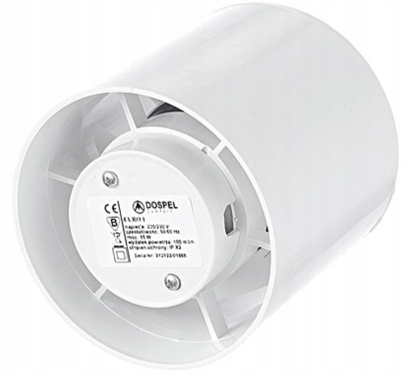 Euro 1 In Line Bathroom Fan 100mm DIY Tool Accessory Home and Garden Use