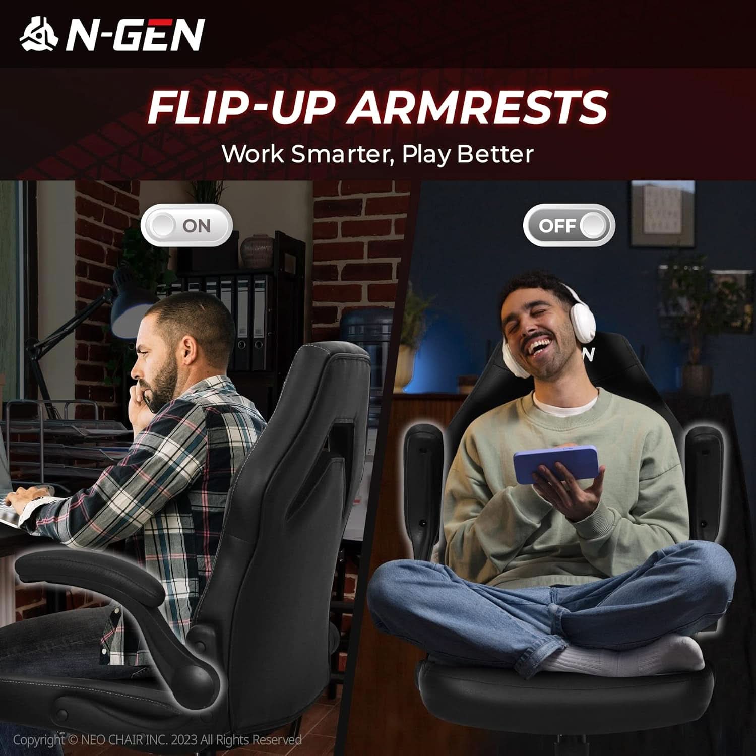 Ergonomic Gaming Chair Black With Premium Lumbar Support
