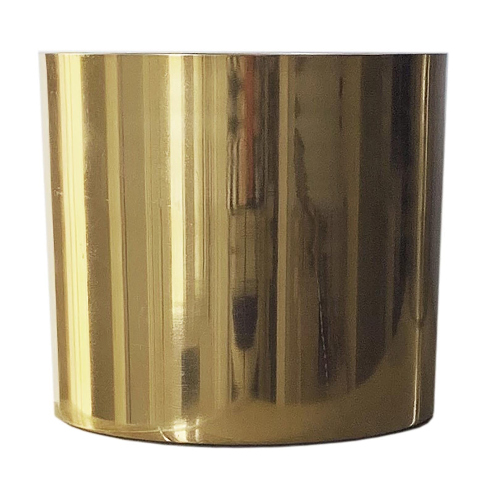 18cm Leaf Modern Metal Planter - Gold