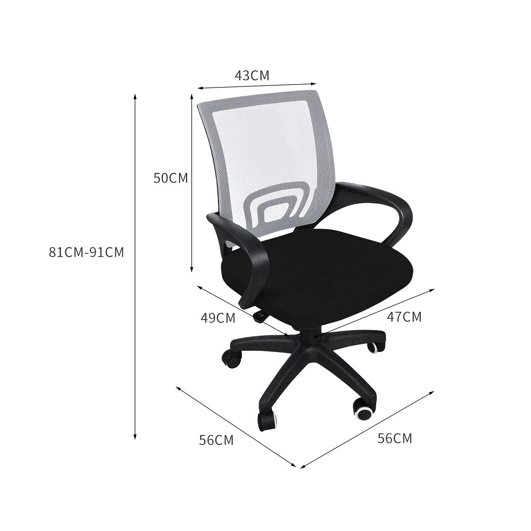 NNEIDS 2x Levede Office Chair Gaming Computer Grey