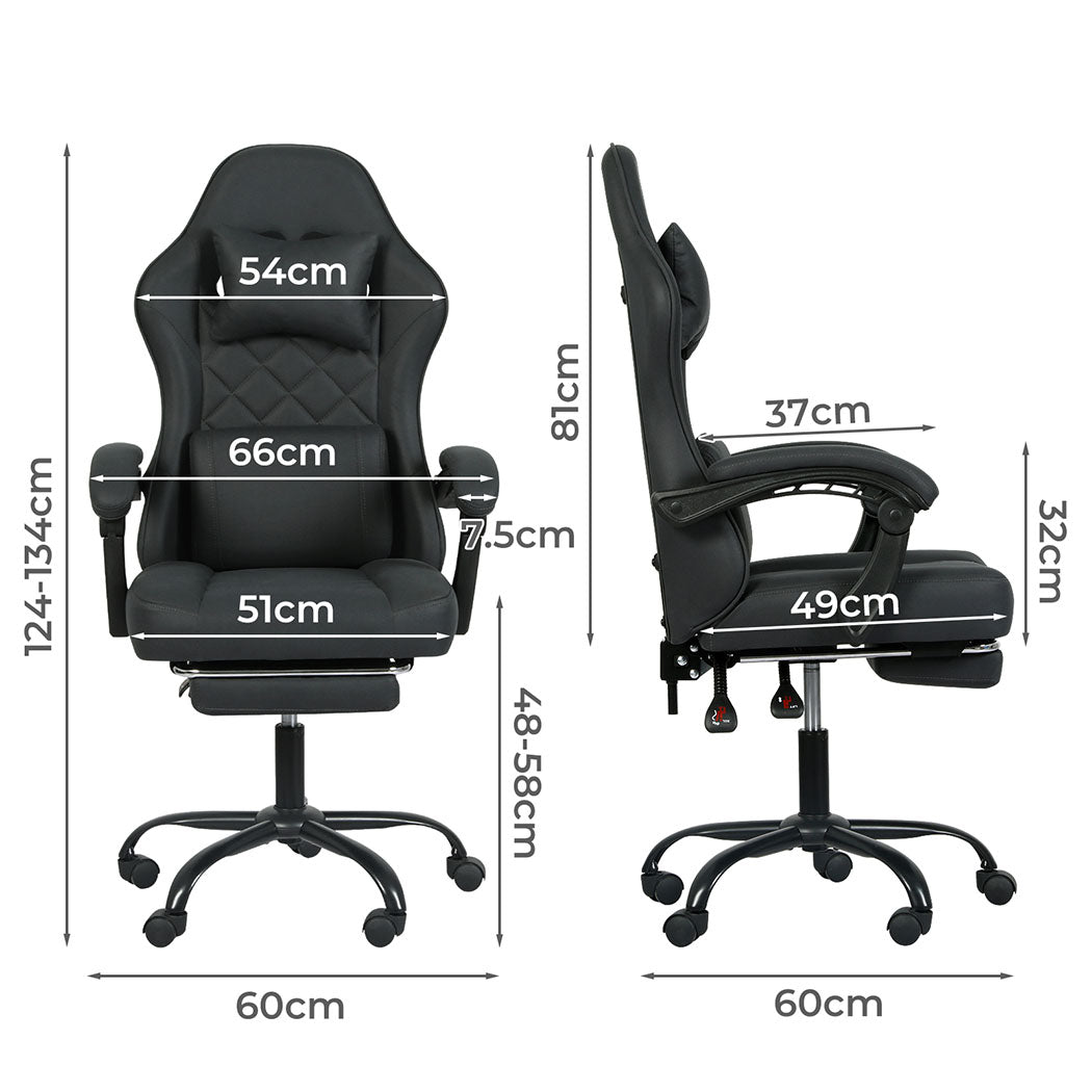 Levede Office Chair High Back Suede Fabric Gaming Chair