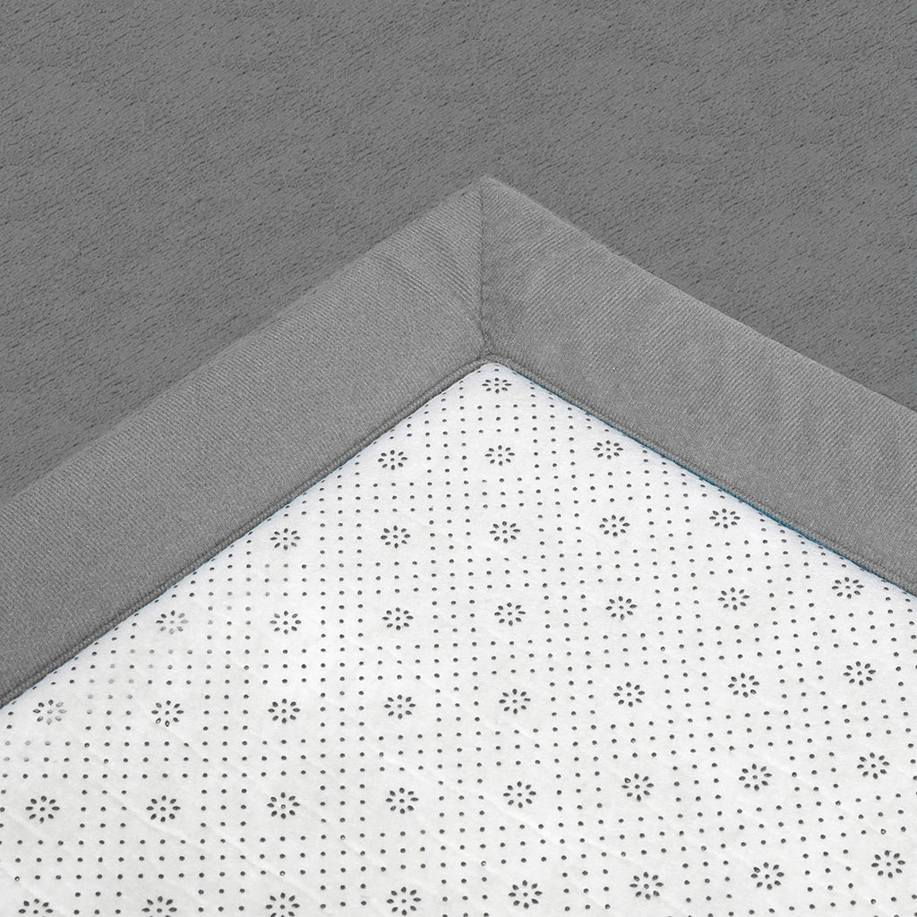 Marlow Coral Velvet Area Rugs Large Mat 180x200cm Grey