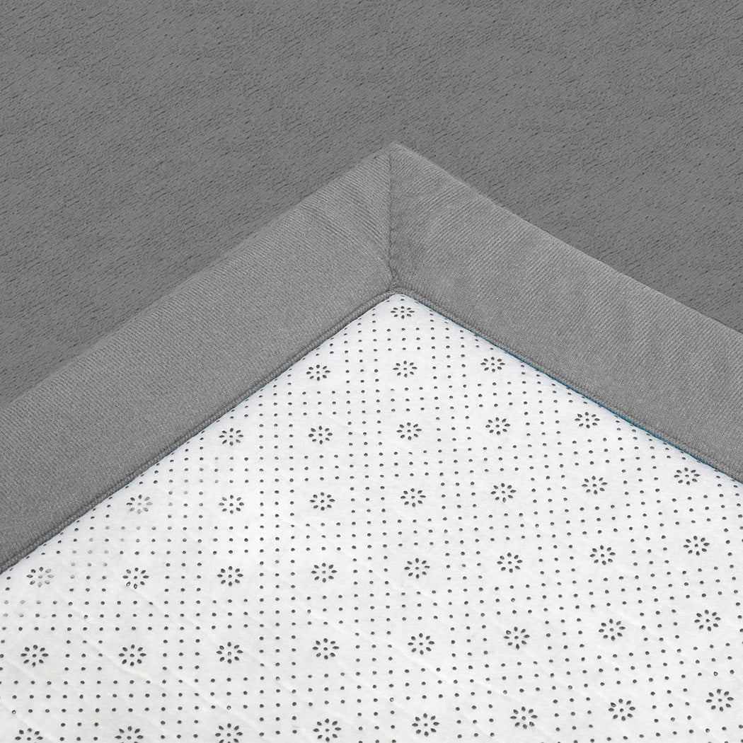 Marlow Coral Velvet Area Rugs Large Mat 180x200cm Grey