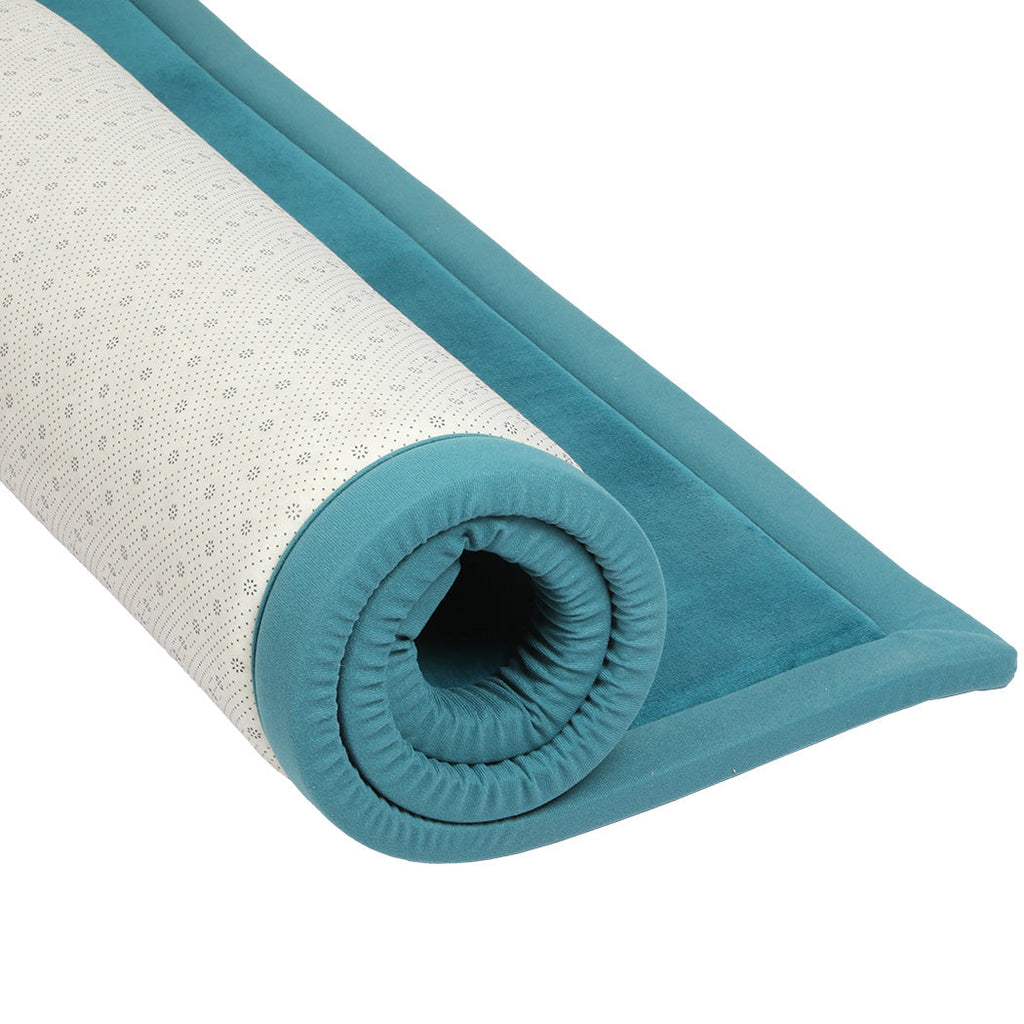 Marlow Coral Velvet Area Rugs Large Mat 150x200cm Blue