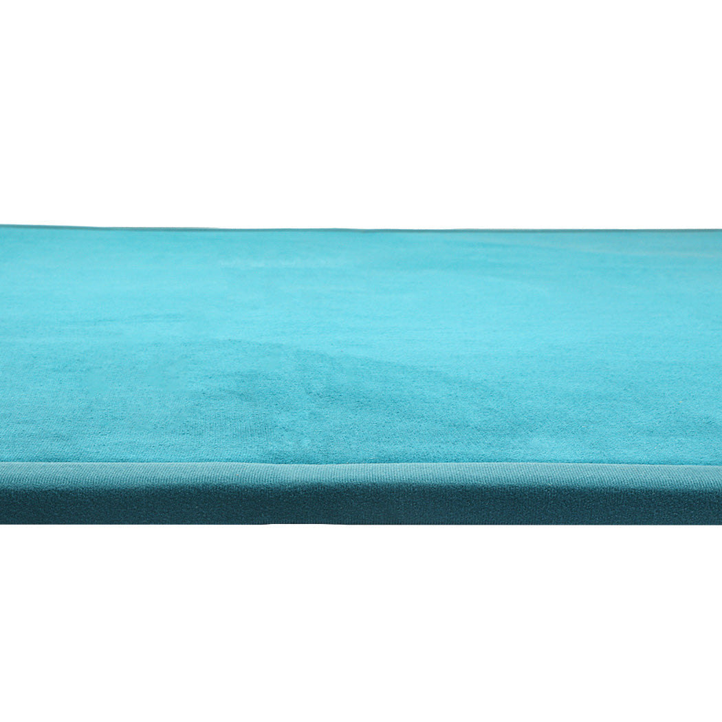 Marlow Coral Velvet Area Rugs Large Mat 150x200cm Blue