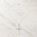 Silver Cross Jewelry Necklace, Olive Branch Twig Pendant, Handmade Unique Gift Cross Jewelry, Sterling Silver 925
