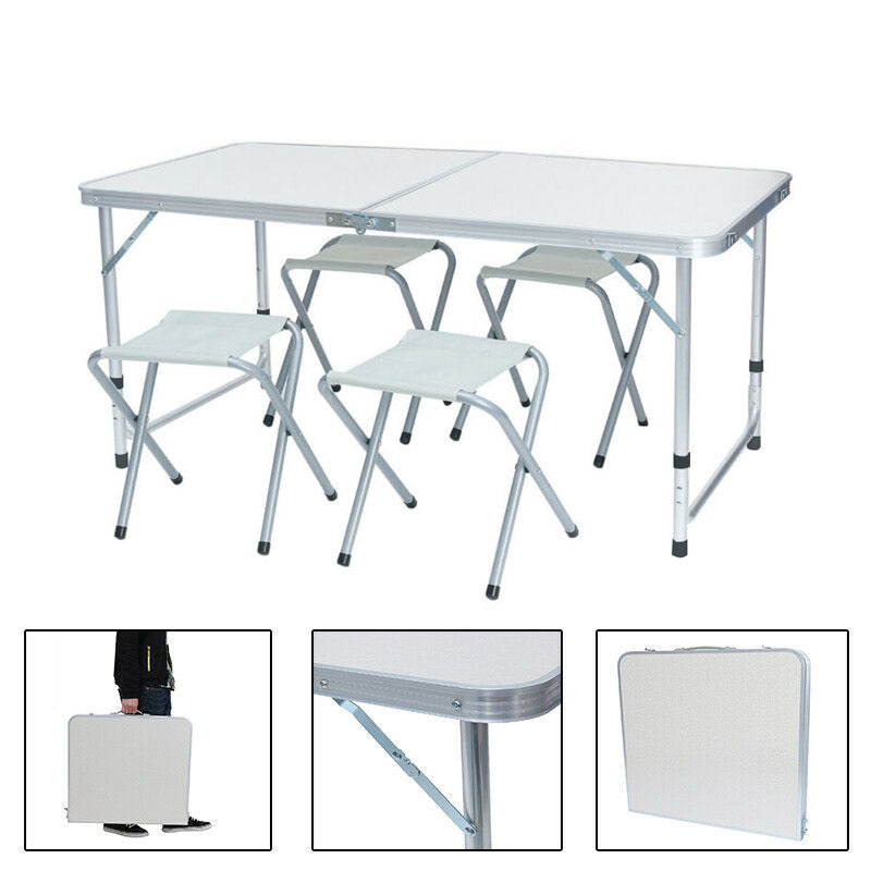 Camping table with 4 chairs