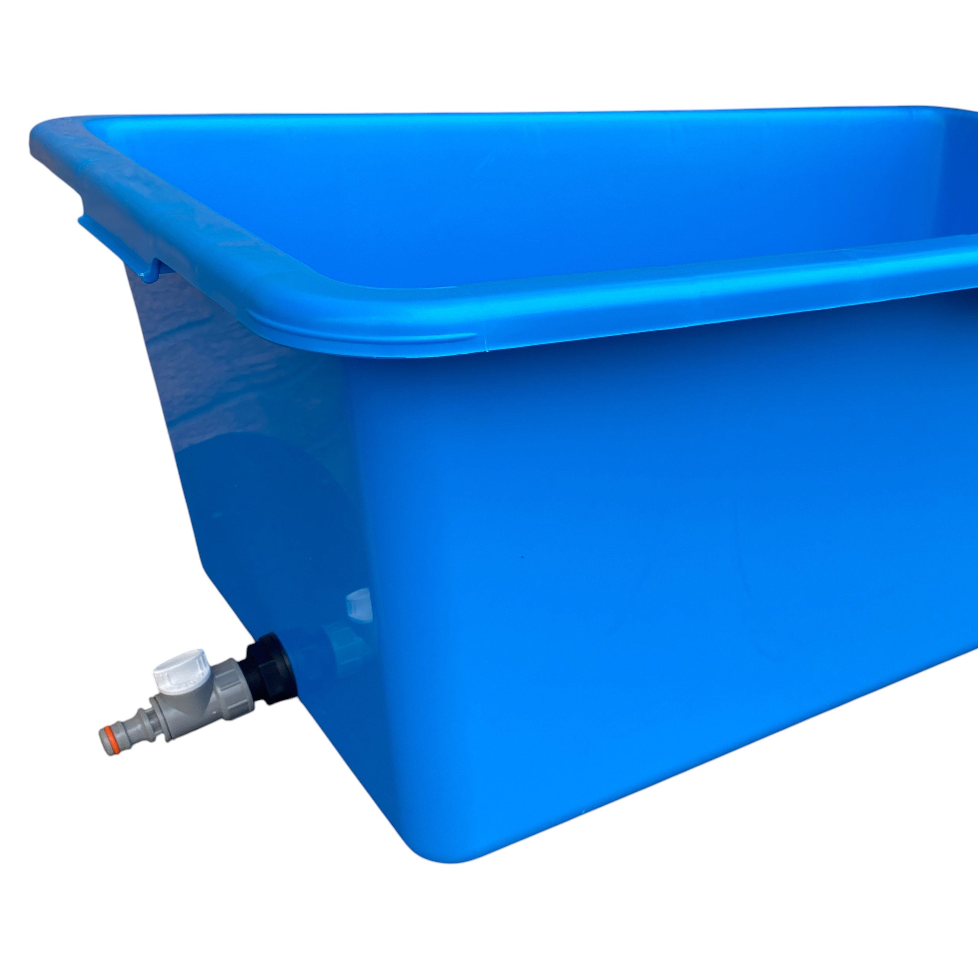 Blue Dog Bath with Drain Valve (WL) DIY Workshop Accessory Pet and Pond Supply