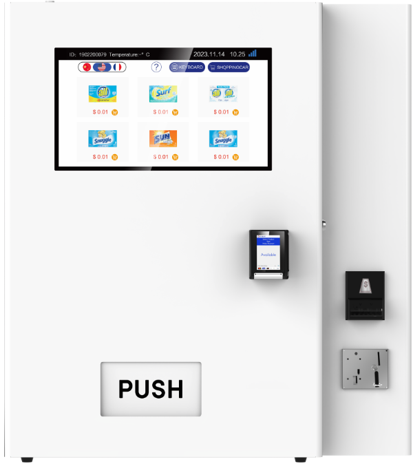 TSD15 Compact Vending Machine - 21.5" Touchscreen Tablet - 15 slots, 165 items - Canadian Distributor
