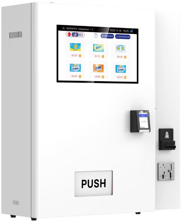 TSD15 Compact Vending Machine - 21.5" Touchscreen Tablet - 15 slots, 165 items - Canadian Distributor