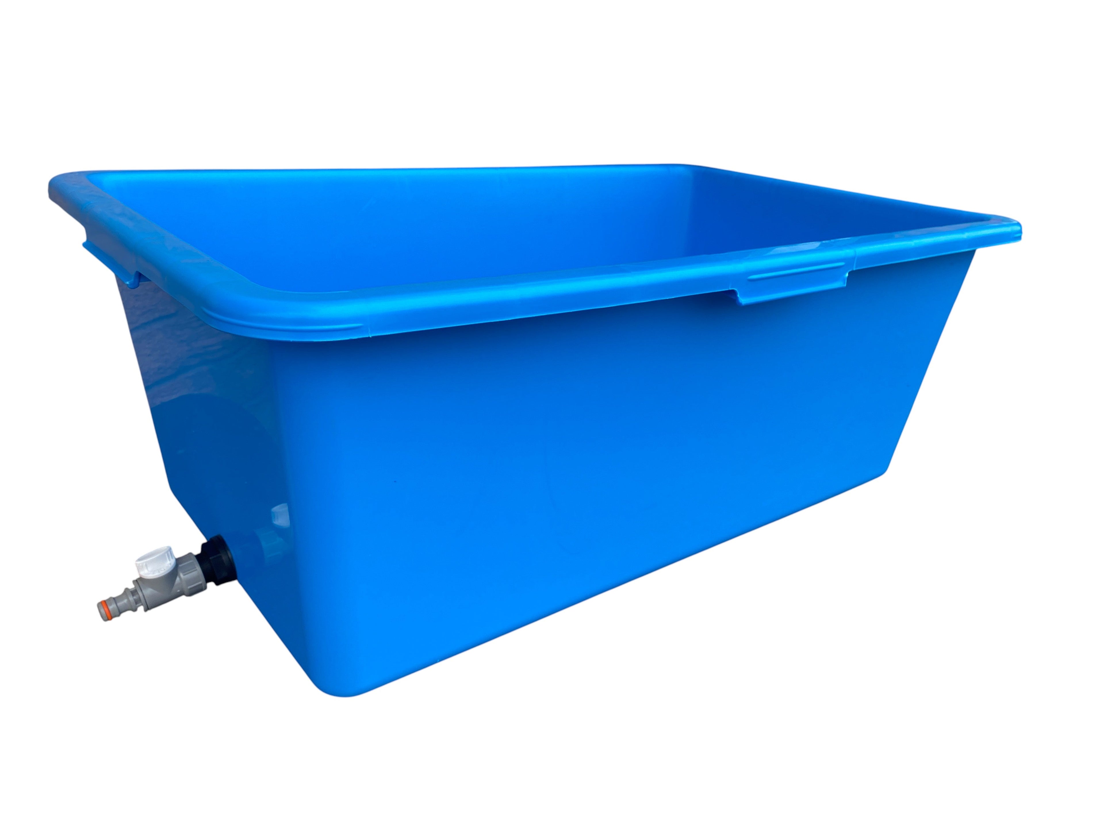Blue Dog Bath with Drain Valve (WL) DIY Workshop Accessory Pet and Pond Supply